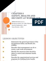 Occupational safety and health act 1994 (act 514) an act to make further provisions for securing that safety, health and welfare of persons at work, for protecting others against risks to safety or health in connection with the activities of persons at work, to establish the national. Main Objectives Of The Occupational Safety And Health Act 1994