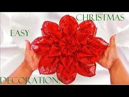 Como Hacer Flores Navidenas How To Make Christmas Bows Como Hacer Monos Navidenos Como Hacer Flores Flor Navidena