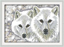 Us 4 18 56 Off Joy Sunday Animal Style Wolf Cross Stitch Pattern Kits Handcraft Make Embroidery With Chart In Package From Home Garden On