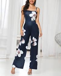 Ivrose Floral Spaghetti Strap Wide Leg Jumpsuit Wide Leg Jumpsuit Jumpsuits For Women Fashion