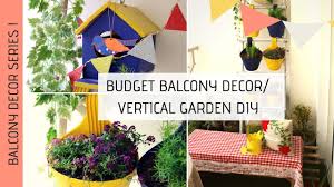 A vertical planter holds ornamentals and edibles, while planters and hanging baskets dress up any space. Balcony Garden Makeover Vertical Garden Diy Rental Friendly Decor Indian Balcony Tour Youtube