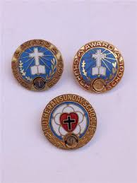 (3) Vintage Lutheran Sunday School & Church Concordia, St. Louis Award Pins