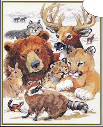 These little designs are the perfect size for a burp cloth, quilt square, blanket, bib, and even for embellishing baby's clothing. Kooler Design Studio North American Wildlife Chart Cross Stitch Pattern 123stitch