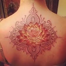 Love The Henna Inspired Design And Location But I Would Intensify The Colors And Create More Lotus Flower Tattoo Design Red Lotus Tattoo Flower Tattoo Designs