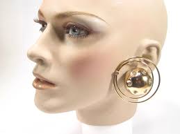 Buy Galactic Haute Couture Ear Clips Original 80s Vintage Ear Clips Gold  Rhinestones Retro 5.5 Cm Made in Germany Online in India