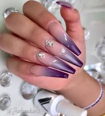 Valentino Acrylic Blends So Nice Which Collection Color Is Your Favorite Comment Below Diamond Nail Designs Purple Acrylic Nails Purple Ombre Nails All my nails are now over an inch, with some close to an inch and a quarter!