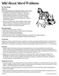 Wild About Word Problems Lessonplan Readingcomprehension Solving Word Problems Word Problems Free Lesson Plans