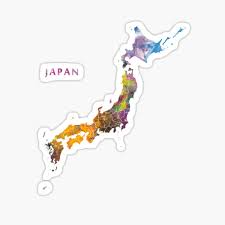 Japanese historical maps (east asian library japanese maps of the tokugawa era (university of british columbia). Japan Map Stickers Redbubble