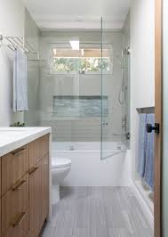 These spaces may be small, but they certainly don't lack panache. 75 Beautiful Tub Shower Combo Pictures Ideas February 2021 Houzz