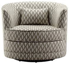 Grey never fails to look cool and contemporary, even if you opt for a more traditional design of chair with rounded wooden feet and a floral pattern. Dmitri Swivel Barrel Chair Mediterranean Armchairs And Accent Chairs By Alton Furniture Houzz