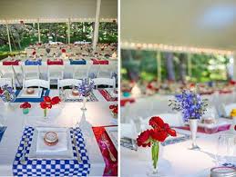 Red and white, candy striped. 25 Patriotic Decoration Ideas For White Red And Blue Party Table Decor