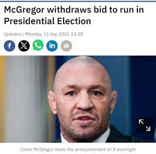 Andrew Tayto has finally twigged that he's got as much chance of becoming  president as Farage has of being voted humanitarian of the year.
