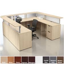 Wrap around desk (santa barbara). Borders U Shaped Plexi Curved Team Reception Desk U Shaped Desk
