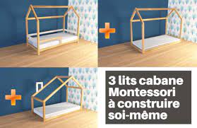 Le lit enfant cabane songe est en 90x190 cm avec une structure cabane et un tiroir de lit pour ranger. Les 3 Lits Cabane Montessori Oncle Gustave