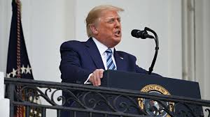 It was the first time he addressed the newly elected 17th loksabha. Trump Delivers Brief Speech To Supporters At White House In 1st In Person Event Since Covid 19 Diagnosis Abc News