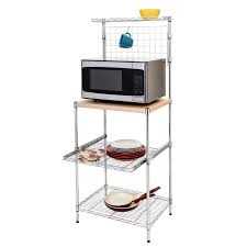microwave shelving unit with shelves