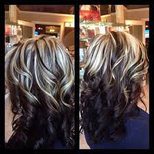 Dark Brown Bleach Blonde Lowlights Hair Styles Dark Brown Hair With Blonde Highlights Brown Hair With Blonde Highlights