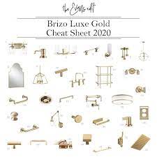 2020 Brizo Luxe Gold Cheat Sheet Brizo Cheat Sheets Master Bathroom Makeover