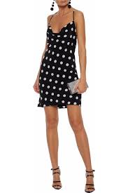 Black Polka Dot Silk Mini Slip Dress Sale Up To 70 Off The Outnet Michelle Mason Mini Slip Dress Designer Mini Dresses Dresses