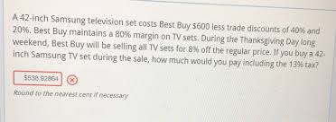 Here, we'll look at best 42 and 43 inch tvs in nigeria. Solved A 42 Inch Samsung Television Set Costs Best Buy 6 Chegg Com