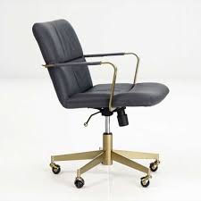 Cooper Mid Century Leather Swivel Office Chair In 2020 Leather Office Chair Swivel Office Chair Stylish Office Chairs
