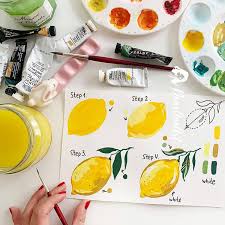 Additionally, these can be painted using purple or green color as watercolors can be mixed up with each other very easily. 22 Watercolor Painting Tutorials From Dearannart Beautiful Dawn Designs