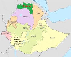 Administratively, it consists of most of amhara, all of tigray, and the northern part of afar. Map Of Ethiopia Tigray Region Highlighted In Green Ywca Of Greater Portland