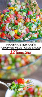 Martha Stewart S Chopped Vegetable Salad Recipe Vegetable Salad Veggie Salad Recipes