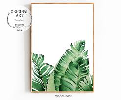 Introduce students to rain forest ecology with lessons and printables on tropical plants, animals, and much more! Banana Leaf Print Tropical Wall Art Printable Greenery Large Etsy Tropical Wall Art Green Wall Art Leaf Wall Art