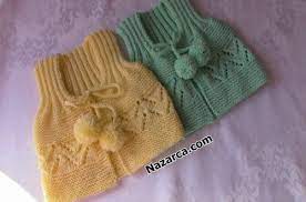 Ne Yaka Nede Kol Kesimi Var Yeni Dogan Yelek Nazarca Com Baby Knitting Patterns Bebekler Icin Orgu Yelek