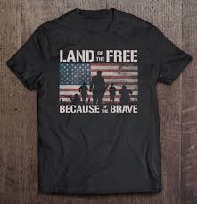 Find deals on products on amazon Land Of The Free Because Of The Brave American Flag T Shirts Teeherivar