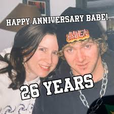 26 years ago I married my soul mate and I get to spend the rest of my life  with her! Happy anniversary Shannon Gavin! I'm gonna love you forever!  ❤️❤️❤️❤️❤️❤️❤️❤️❤️❤️❤️❤️. #loveandmarriage #soulmates #