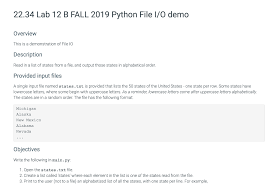 Mr and mrs jane doe candycane lane magic meadows, sc. Solved 22 34 Lab 12 B Fall 2019 Python File I O Demo Over Chegg Com