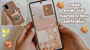 ⭐ welcome to my channel. Aesthetic Beige Theme Android Tutorials Homescreen Cute App