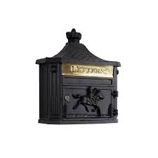 Check spelling or type a new query. Cast Iron Vintage Residential Mail Box Lockable Wall Mounted Mailbox Crest Design Heavy Duty Weatherproof Letter