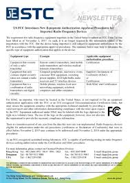 We recommend you check our website regularly for up‐to‐date information as import conditions can and may change without notice. Stc Us Fcc Introduces New Equipment Authorization Approval Procedures For Imported Radio Frequency Devices Stc