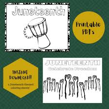 printable juneteenth coloring page set etsy