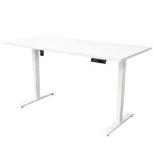 Schreibtisch Single Motor Elektrisch Hohenverstellbar 140 X 80 Cm Weiss Ergonomischer Arbeitsplatz Im Buro
