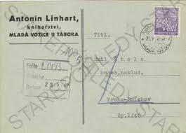 Antonín linhart záběhlická 1784/28 praha 10 106 00. Korespondencni Listek Antonin Linhart Kniharstv Aukro