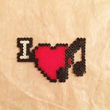 I Love Music Hama Beads By Meirhama Perle Hama Modele Perle Perles Hama
