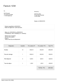 Je soussigné(e), (indiquer le lien de parenté. Facture De Location Saisonniere En Ligne Modele Conforme