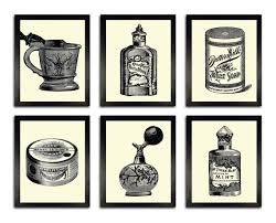 Bathroom Set 6 Prints Vintage Bathroom Items Illustration Art Prints Bathroom Wall Decor House Warming Gift Bathroom Wall Art 8 X 10 Vintage Bathroom Bathroom Wall Decor Wall Decor Diy Paint