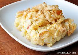 This variation on a traditional recipe for potatoes o'brien is called o'brien au gratin potatoes and is found in a slim cookbook called mrs. Obrien Potato Casserole
