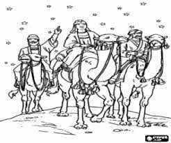 Reyes Magos Para Colorear Con Sus Animales