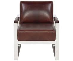 Video in mandarin the backrest of this armchair is made with 10 pieces of wood. Mid Century Modern Leather Metal Accent Chair Safavieh Com