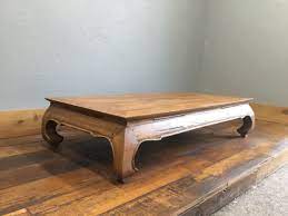 Low (under 14 in.) river stone solid coffee table. Low Oak Coffee Table Authentic Reclamation