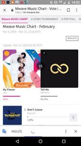 mwave music chart vote vote for your k pop star