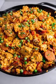 Chicken And Chorizo Paella Girl With The Iron Cast Paella Recipe Easy Paella Recipe Chicken Paella Recipe