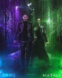 The Matrix Vs John Wick Arte Pintura Arte Peliculas