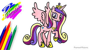 Each outfit been perfactly design to capture the elements of the hem at the bottom is full of the volume and has colors that matches the tail of the pony. Putri Cadance 2 Cara Menggambar Dan Mewarnai Gambar Kuda Poni Untuk Anak Youtube